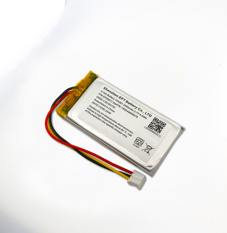 3.7V 103361 2400mAh 皮夾克聚合物鋰電池 3.7V 103361 2400mAh 皮夾克聚合物鋰電池